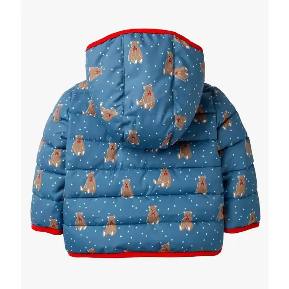 Baby‎ Boden Teddy Bear Padded Coat Winter Jacket Blue 6-12 Mo Water Resistant